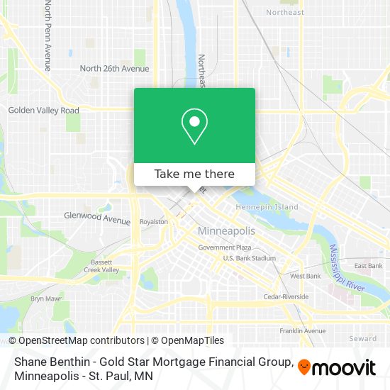 Shane Benthin - Gold Star Mortgage Financial Group map