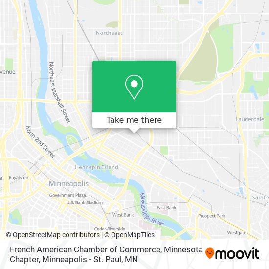 French American Chamber of Commerce, Minnesota Chapter map