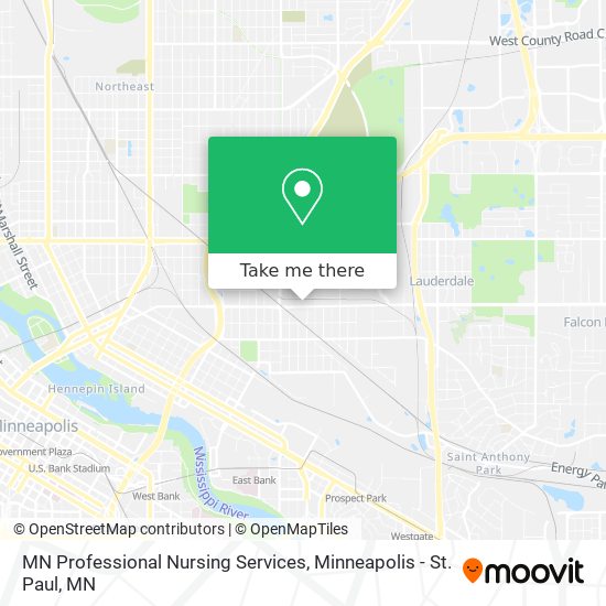 MN Professional Nursing Services map