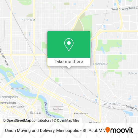 Union Moving and Delivery map