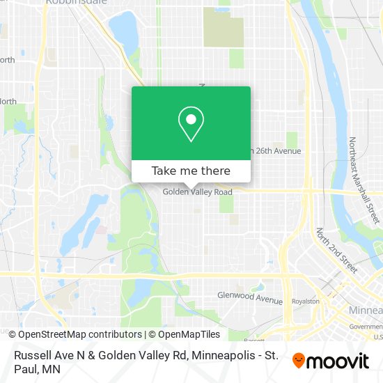Russell Ave N & Golden Valley Rd map