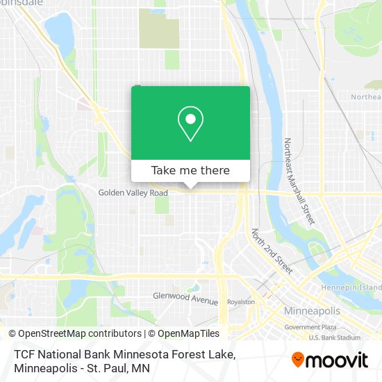 Mapa de TCF National Bank Minnesota Forest Lake