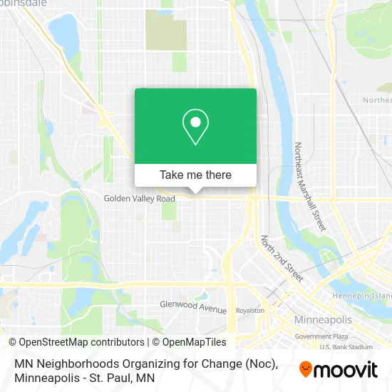 MN Neighborhoods Organizing for Change (Noc) map