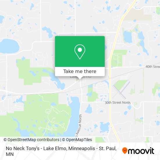 Mapa de No Neck Tony's - Lake Elmo