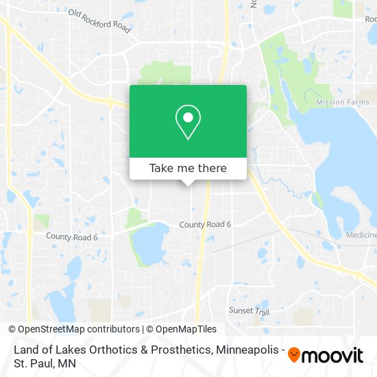 Land of Lakes Orthotics & Prosthetics map