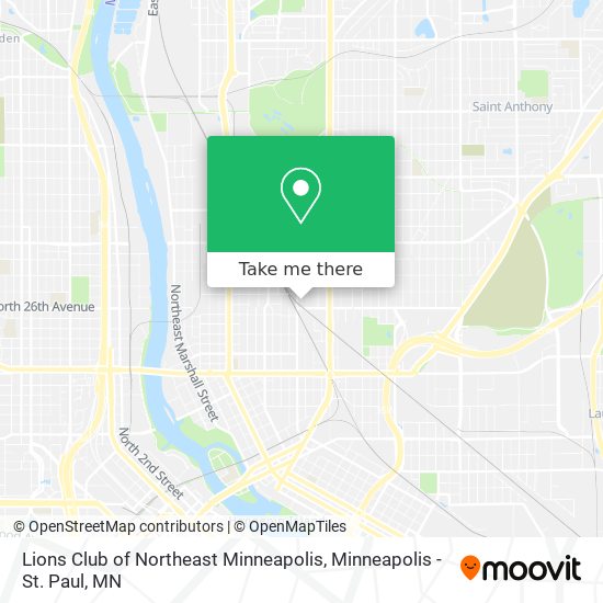 Mapa de Lions Club of Northeast Minneapolis