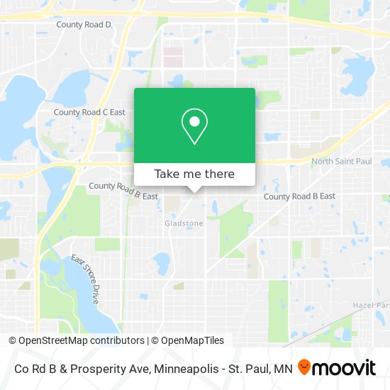 Co Rd B & Prosperity Ave map