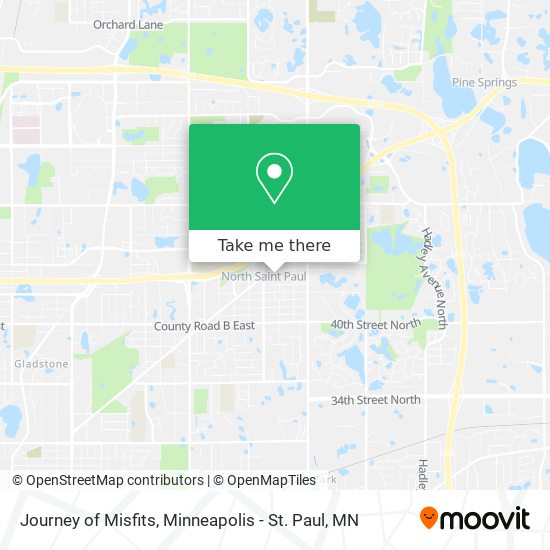 Journey of Misfits map