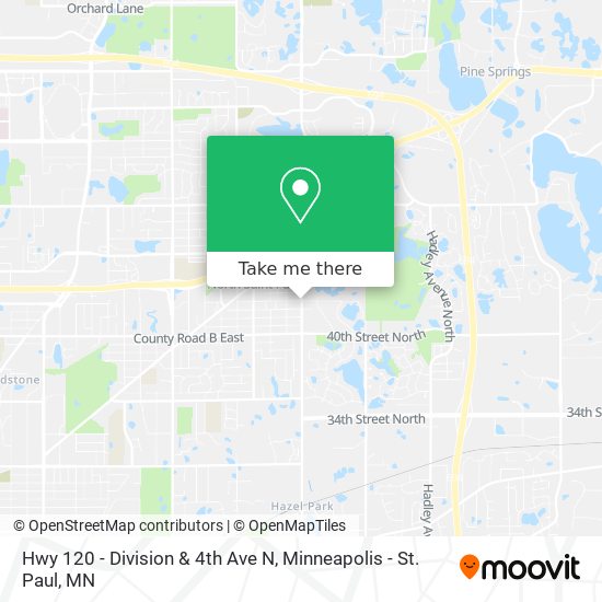 Mapa de Hwy 120 - Division & 4th Ave N