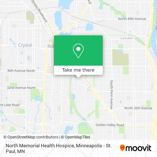 North Memorial Health Hospice map