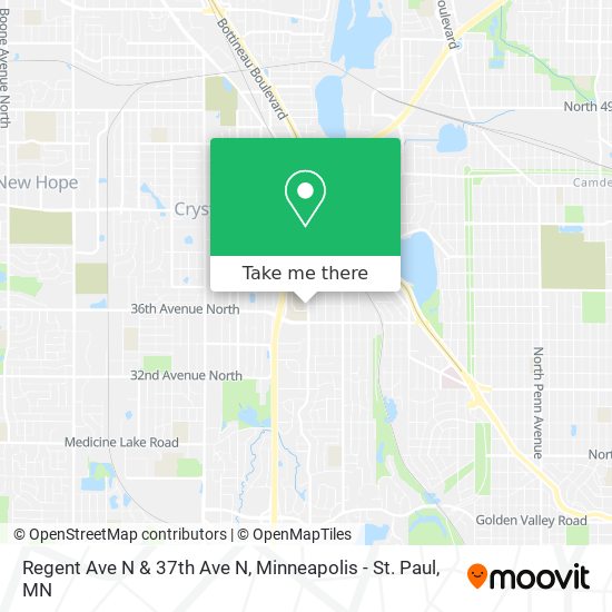 Regent Ave N & 37th Ave N map