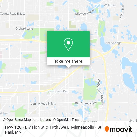 Mapa de Hwy 120 - Division St & 19th Ave E