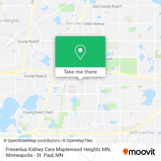 Fresenius Kidney Care Maplewood Heights MN map