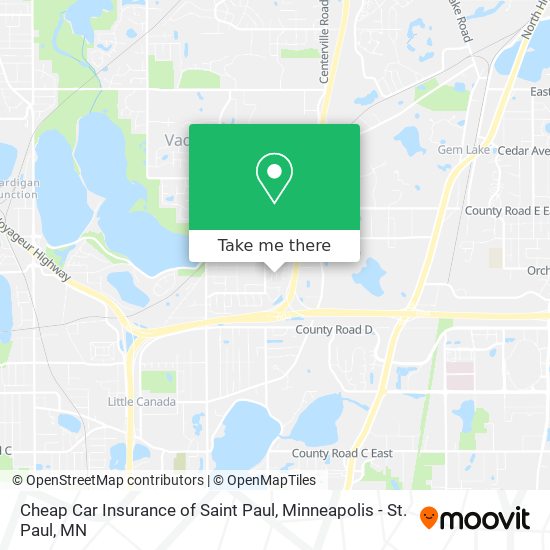 Cheap Car Insurance of Saint Paul map