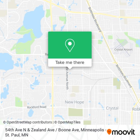 54th Ave N & Zealand Ave / Boone Ave map