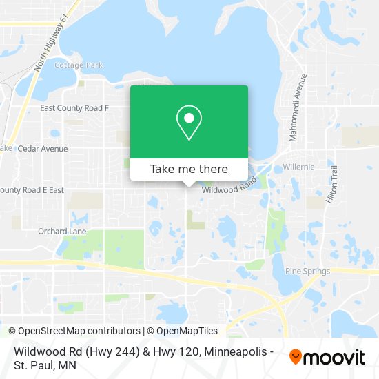 Wildwood Rd (Hwy 244) & Hwy 120 map