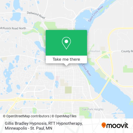 Gillis Bradley Hypnosis, RTT Hypnotherapy map
