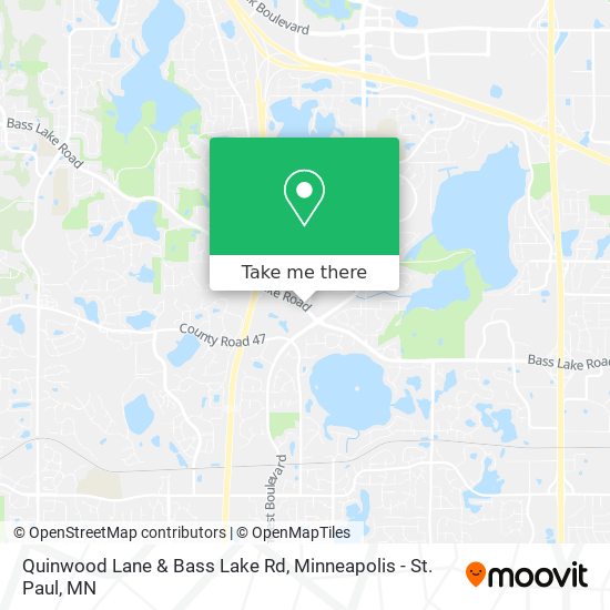 Quinwood Lane & Bass Lake Rd map