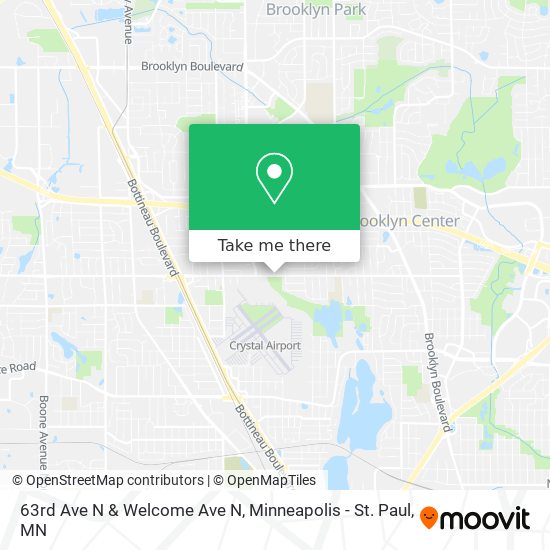 63rd Ave N & Welcome Ave N map