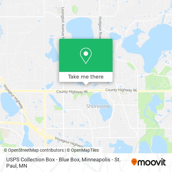 USPS Collection Box - Blue Box map