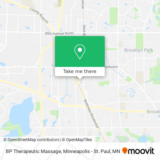 BP Therapeutic Massage map