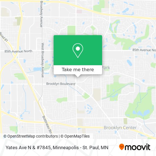 Mapa de Yates Ave N & #7845