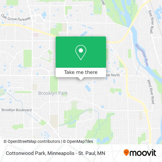 Cottonwood Park map