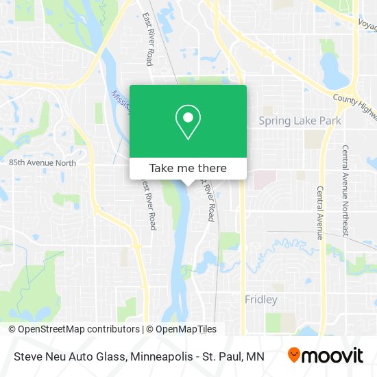 Mapa de Steve Neu Auto Glass