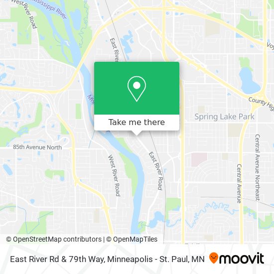 East River Rd & 79th Way map