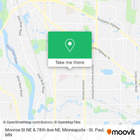 Monroe St NE & 78th Ave NE map