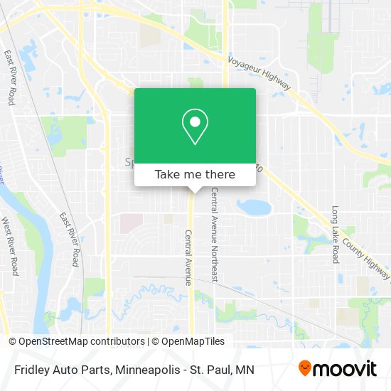 Fridley Auto Parts map