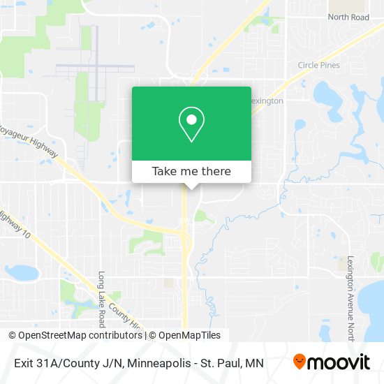 Exit 31A/County J/N map