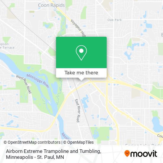 Airborn Extreme Trampoline and Tumbling map