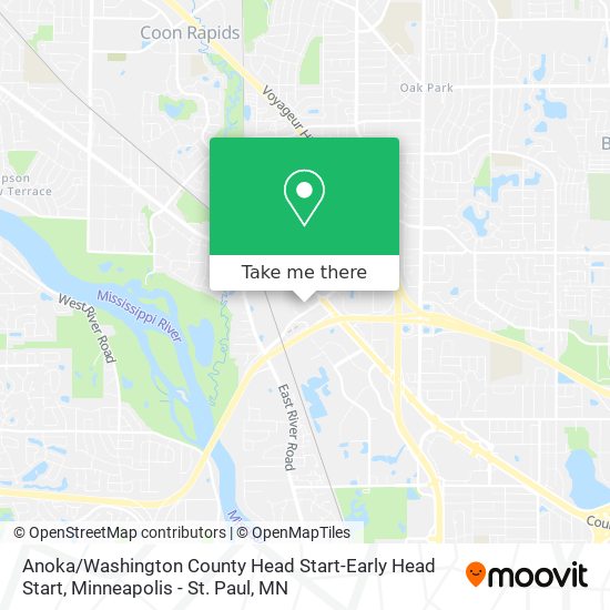 Anoka / Washington County Head Start-Early Head Start map