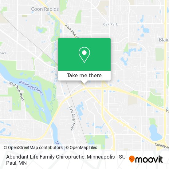 Abundant Life Family Chiropractic map