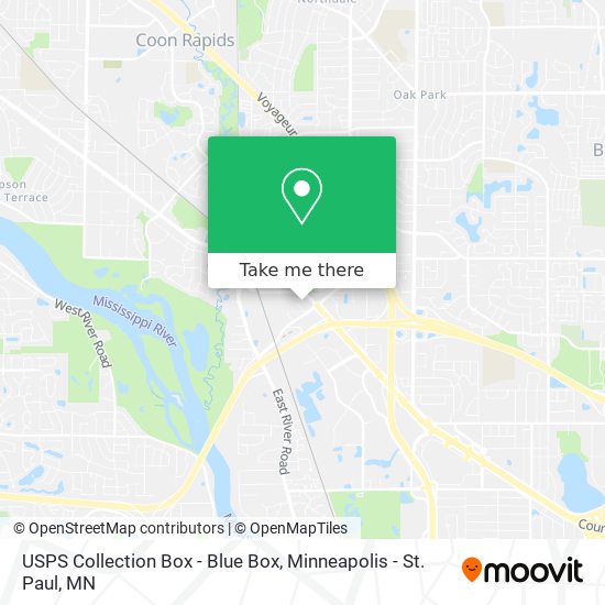 USPS Collection Box - Blue Box map