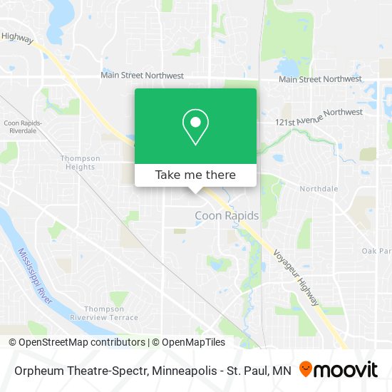 Orpheum Theatre-Spectr map