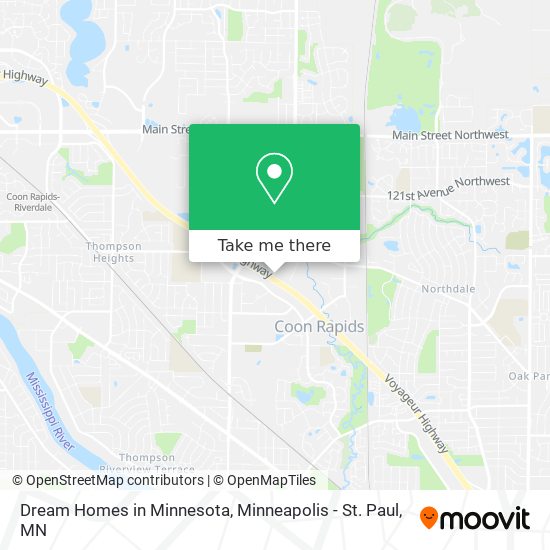 Dream Homes in Minnesota map