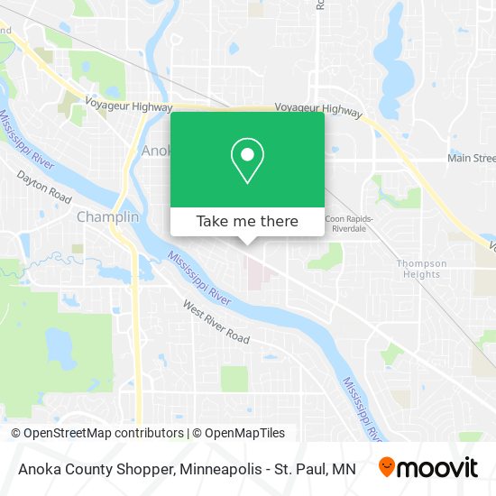 Mapa de Anoka County Shopper