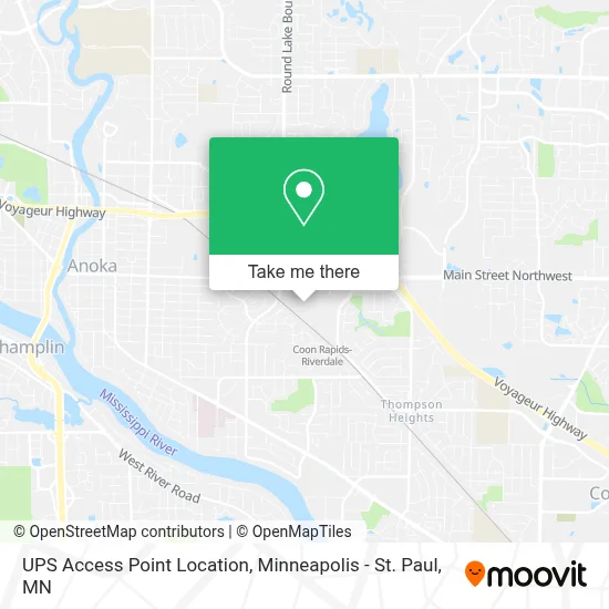 UPS Access Point Location map