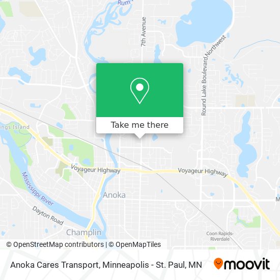 Mapa de Anoka Cares Transport
