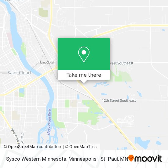 Mapa de Sysco Western Minnesota