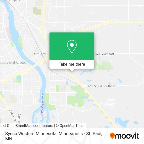 Sysco Western Minnesota map