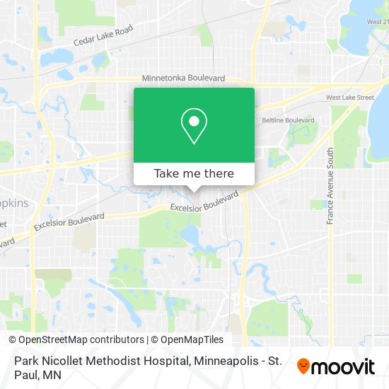 Park Nicollet Methodist Hospital map