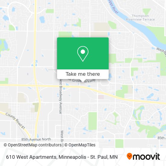 Mapa de 610 West Apartments