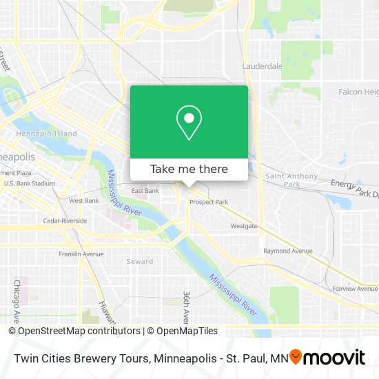 Twin Cities Brewery Tours map