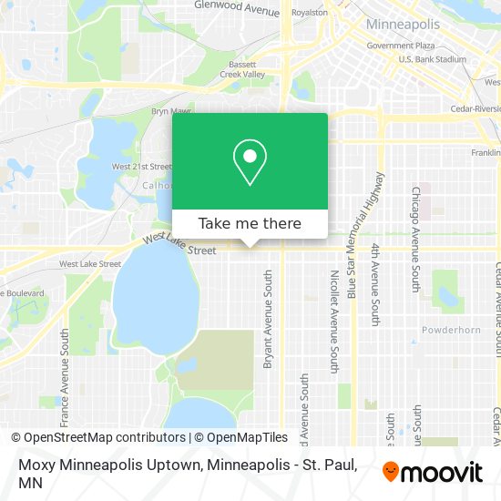 Mapa de Moxy Minneapolis Uptown