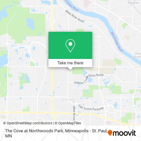The Cove at Northwoods Park map