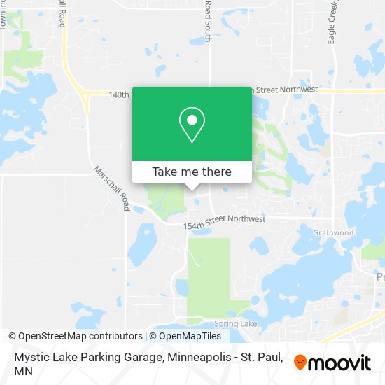 Mystic Lake Parking Garage map