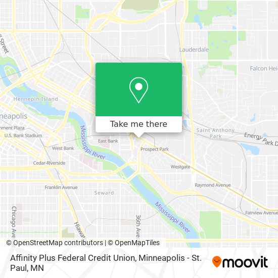 Mapa de Affinity Plus Federal Credit Union